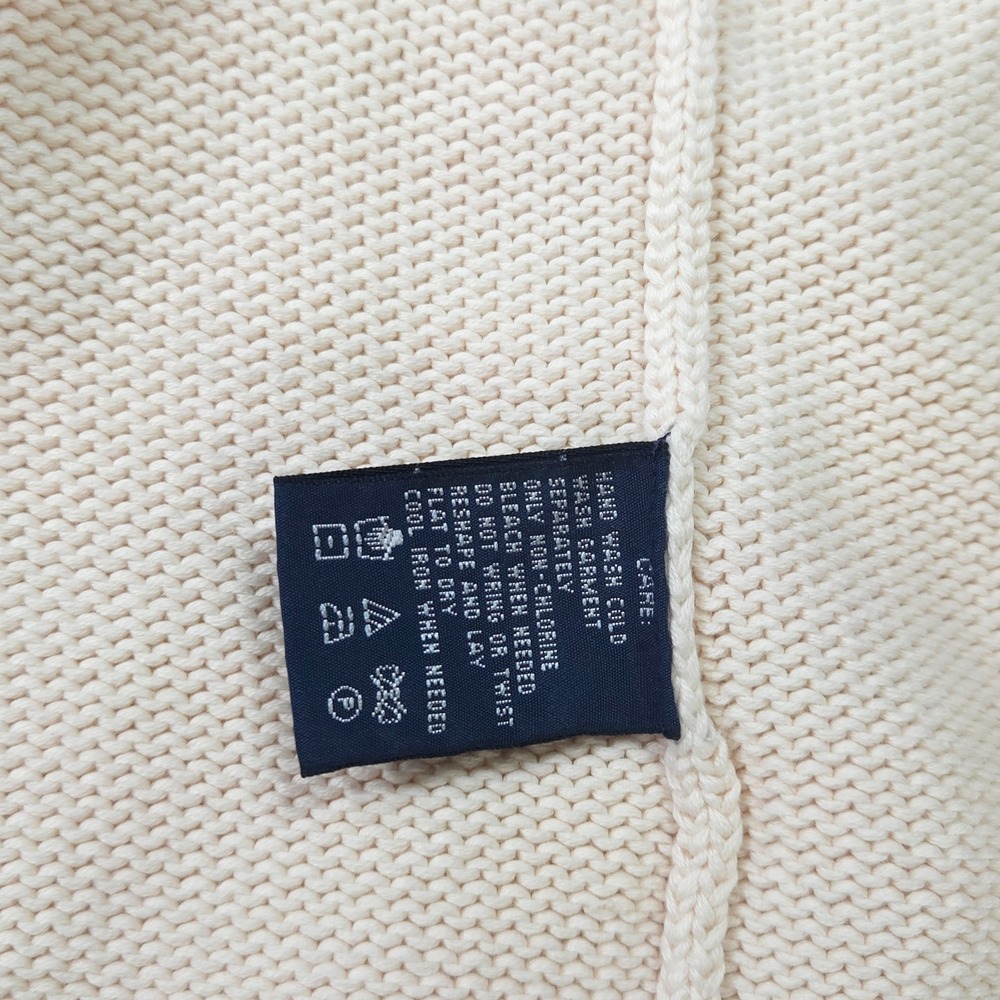 Ralph Lauren Sweater Hoodie Full Zip Pony Logo Cotton Cream M - Picture 6 of 7